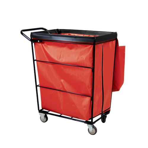 Royal Basket 10 Bushel One Compartment Janitorial Linen Cart, All Swivel Casters